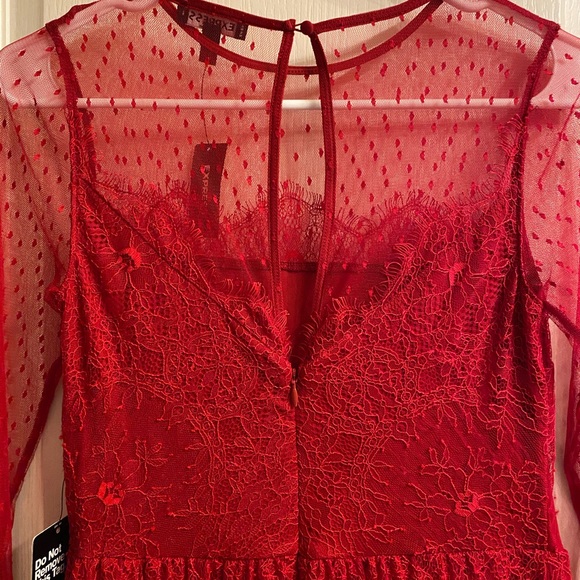 Express Lace Fit & Flare Dress - Picture 5 of 9